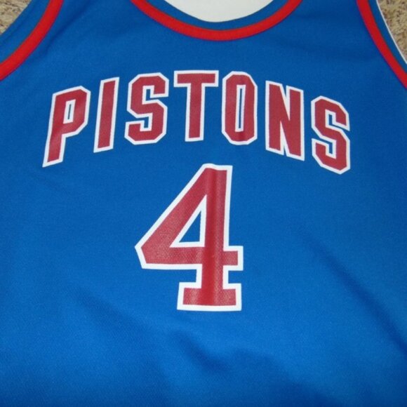 Mens Pistons Dumars Hamilton Reversible Jersey Chevy 50th Anniversary Vintage - Picture 6 of 8